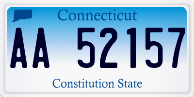 CT license plate AA52157