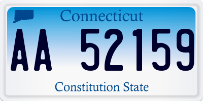 CT license plate AA52159