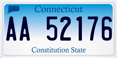 CT license plate AA52176