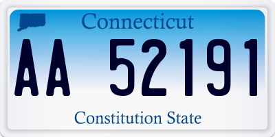 CT license plate AA52191