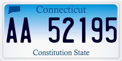 CT license plate AA52195
