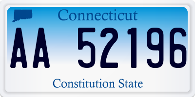 CT license plate AA52196