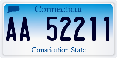CT license plate AA52211
