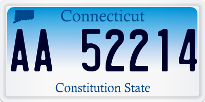 CT license plate AA52214