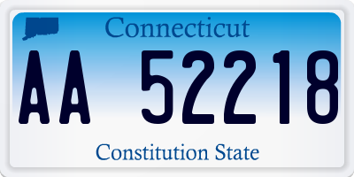 CT license plate AA52218