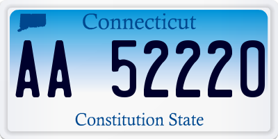 CT license plate AA52220