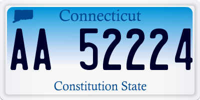 CT license plate AA52224