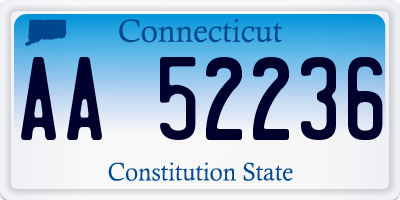 CT license plate AA52236