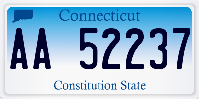 CT license plate AA52237