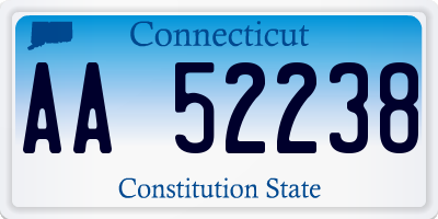 CT license plate AA52238