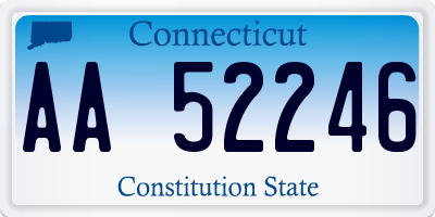 CT license plate AA52246