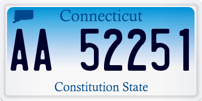 CT license plate AA52251