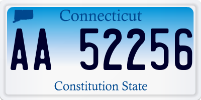 CT license plate AA52256