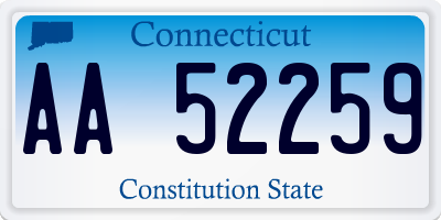 CT license plate AA52259