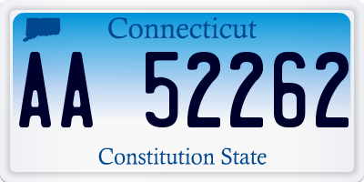 CT license plate AA52262