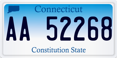 CT license plate AA52268