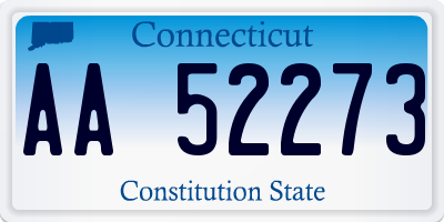 CT license plate AA52273