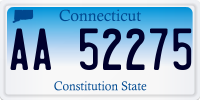 CT license plate AA52275