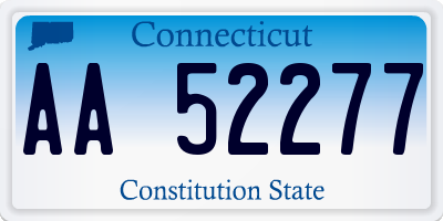 CT license plate AA52277