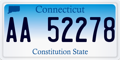 CT license plate AA52278