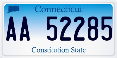 CT license plate AA52285