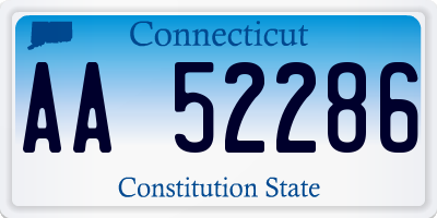 CT license plate AA52286