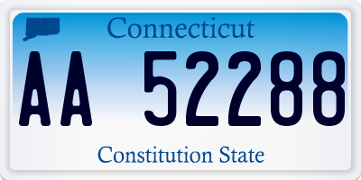 CT license plate AA52288