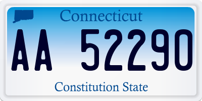 CT license plate AA52290