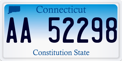 CT license plate AA52298