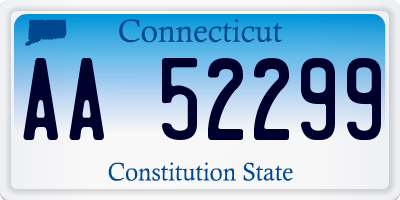 CT license plate AA52299