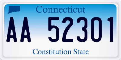 CT license plate AA52301