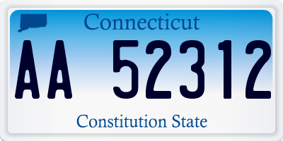 CT license plate AA52312