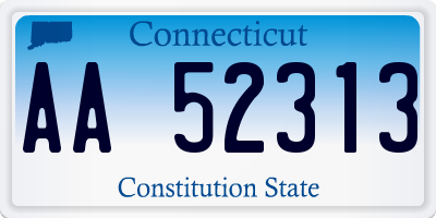 CT license plate AA52313