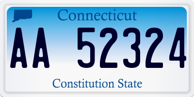 CT license plate AA52324