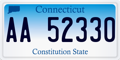 CT license plate AA52330