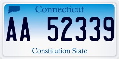 CT license plate AA52339