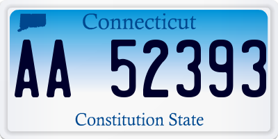 CT license plate AA52393