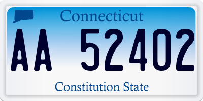 CT license plate AA52402