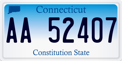 CT license plate AA52407