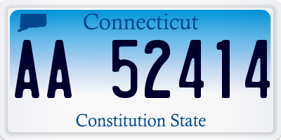 CT license plate AA52414