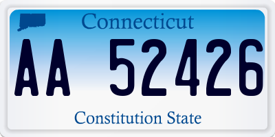 CT license plate AA52426