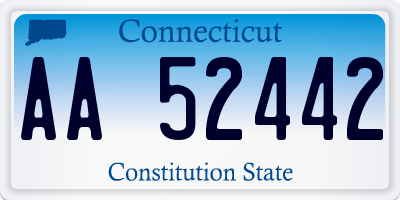 CT license plate AA52442