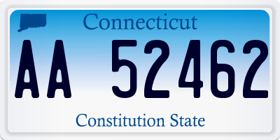 CT license plate AA52462