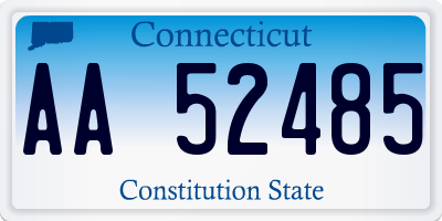 CT license plate AA52485