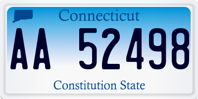 CT license plate AA52498