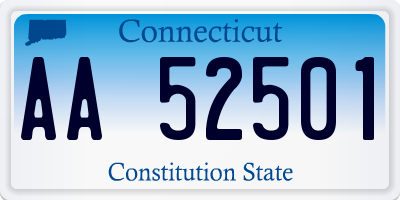 CT license plate AA52501