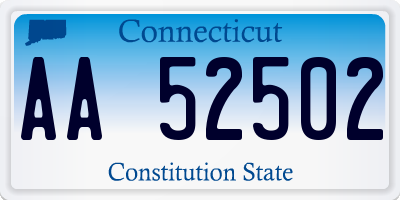 CT license plate AA52502