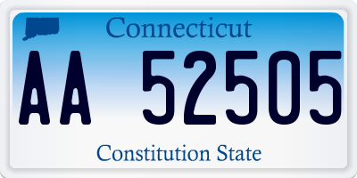 CT license plate AA52505