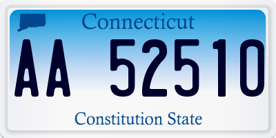 CT license plate AA52510