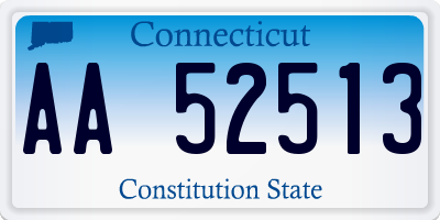 CT license plate AA52513